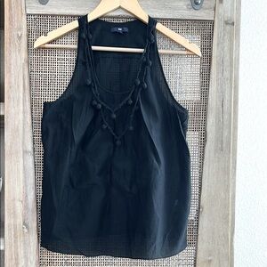 💖BUY 2 for $15💖 GAP Women Elegant Black Sleeveless Cotton Silk Top